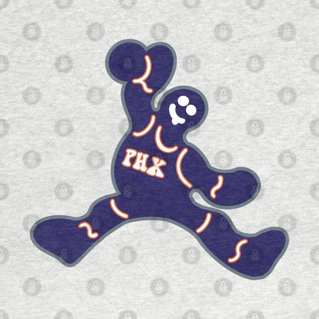 Jumping Phoenix Suns Gingerbread Man by Rad Love